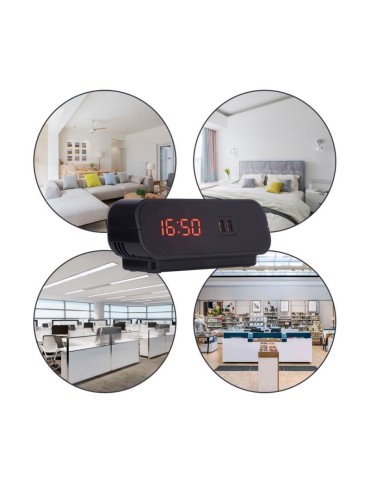 Alarm clock with hidden WiFi camera Secutek SAH-IP038